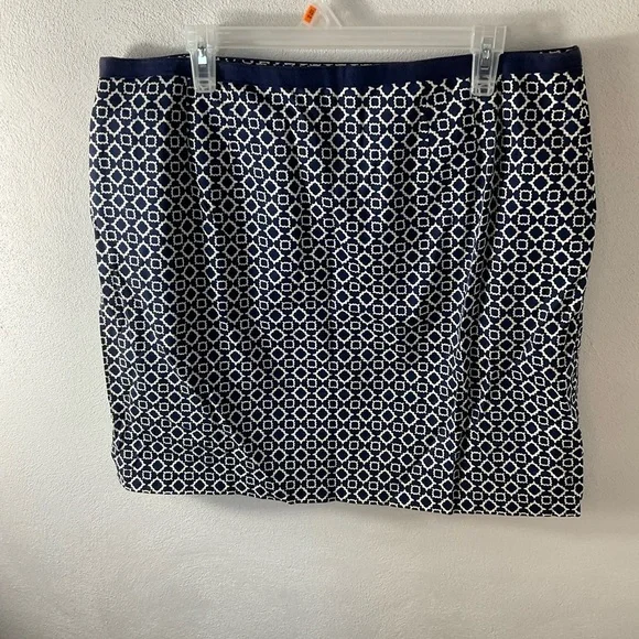 Talbots Blue & White Skirt Sz 14 - Picture 2 of 4